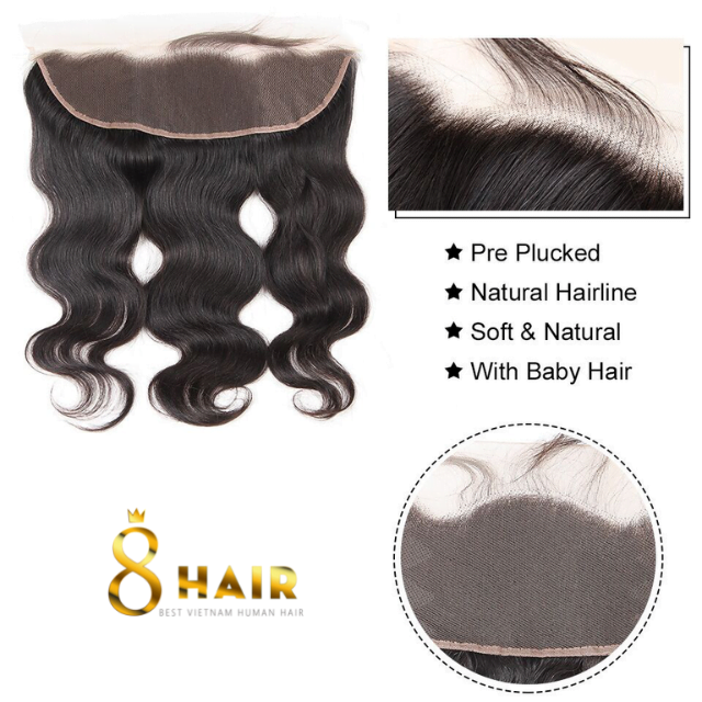 13x4 Body Wave VietNam Human Hair Lace Frontal
