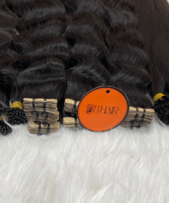 Natural Wavy Normal Tape in Hair Extensions Natural Black Color