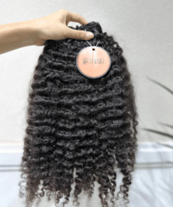 Raw Kinky Curly Hair Bundles Natural Black Color