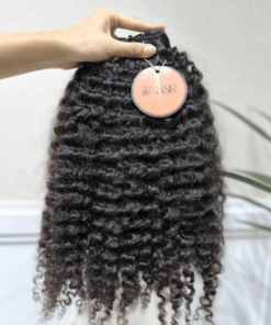 Raw Kinky Curly Hair Bundles Natural Black Color