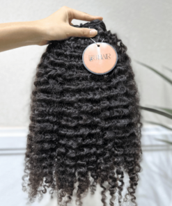 Raw Kinky Curly Hair Bundles Natural Black Color