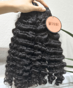 Raw Loose Curly Hair Bundles Natural Black Color