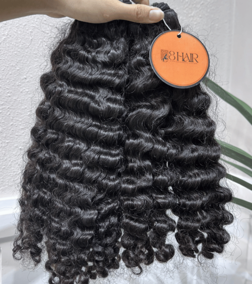 Raw Loose Curly Hair Bundles Natural Black Color