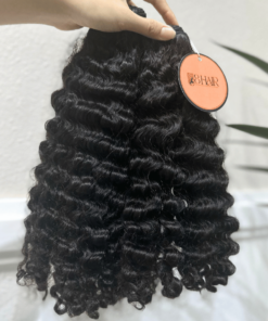 Raw Loose Curly Hair Bundles Natural Black Color