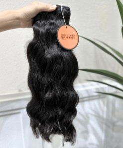 Raw Natural Wavy 3 Hair Bundles Natural Black Color