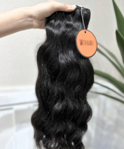 Raw Natural Wavy 3 Hair Bundles Natural Black Color