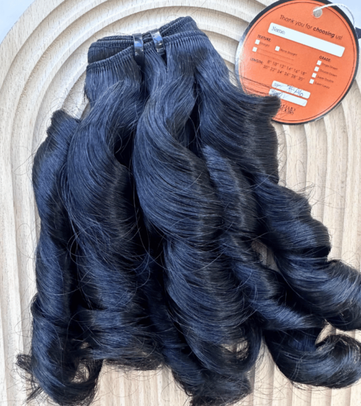 Remy Curly 6R Hair Bundles Natural Black Color