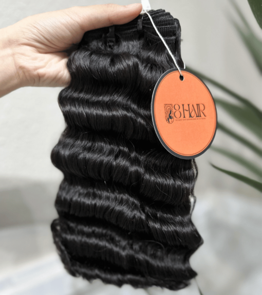 Remy Deep Wave Hair Bundles Natural Black Color