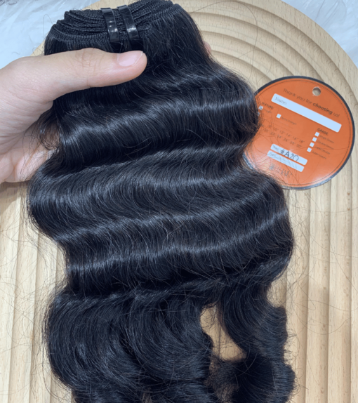 Remy Fancy Curly Hair Bundles Natural Black Color