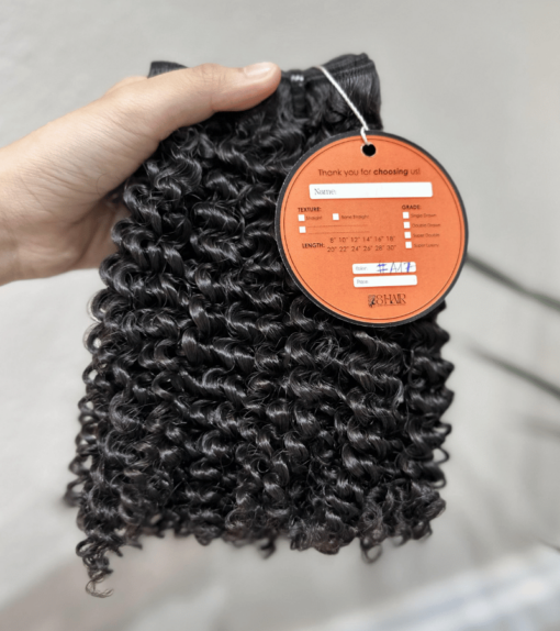 Remy Kinky Curly Hair Bundles Natural Black Color