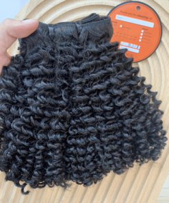 Remy Kinky Curly Hair Bundles Natural Black Color