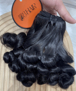 Remy Loose Curly 2 Hair Bundles Natural Black Color