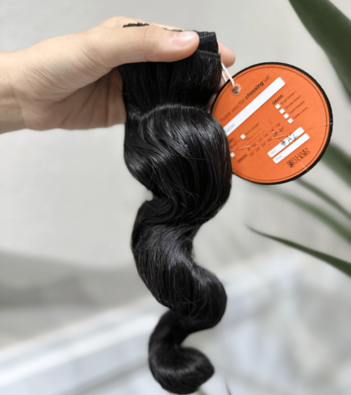 Remy Loose Curly Hair Bundles Natural Black Color