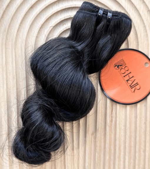 Remy Loose Curly Hair Bundles Natural Black Color