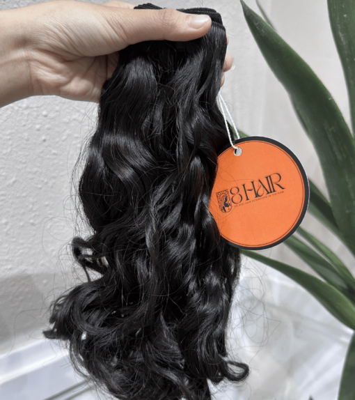 Remy Natural Wavy Hair Bundles Natural Black Color