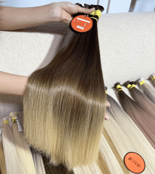 Straight Bulk Hair Extensions #2/4/15 Color