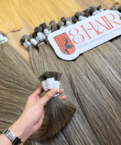 Straight Bulk Hair Extensions Grey Color Super Premium Standard