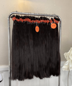 Straight Bulk Hair Extensions Natural Color Double Platinum Standard