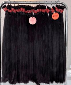 Straight Bulk Hair Extensions Natural Color Double Platinum Standard