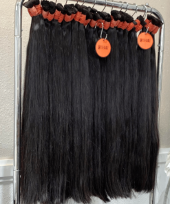 Straight Bulk Hair Extensions Natural Color Double Platinum Standard