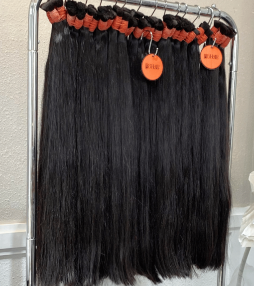 Straight Bulk Hair Extensions Natural Color Double Platinum Standard