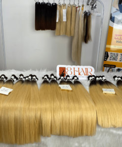 Straight Bulk Hair Extensions Ombre Blonde Color Super Premium Standard