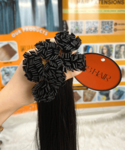 Straight Flat Tip Hair Extensions Natural Black Color