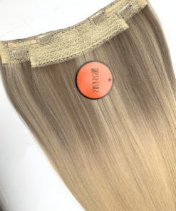 Straight Halo Hair Extensions Golden Blonde Mixed Color