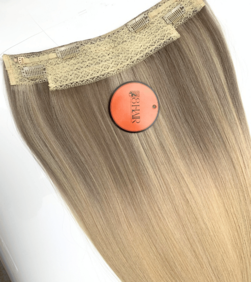 Straight Halo Hair Extensions Golden Blonde Mixed Color