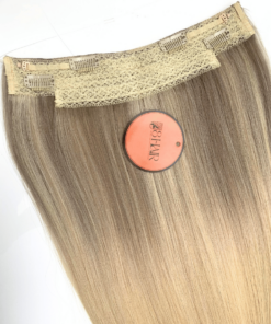 Straight Halo Hair Extensions Golden Blonde Mixed Color