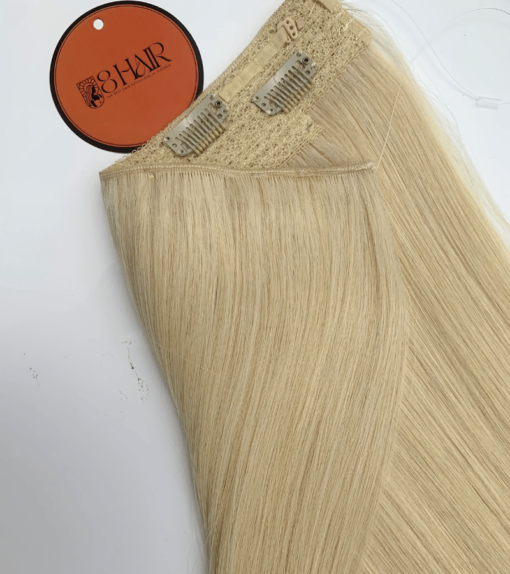 Straight Halo Hair Extensions Lightest Blonde #60 Color