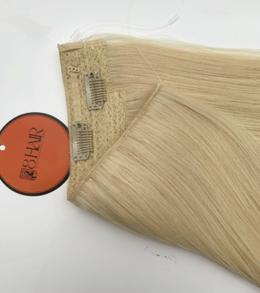 Straight Halo Hair Extensions Lightest Blonde #60 Color