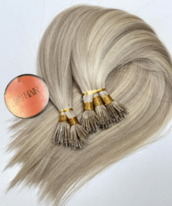 Straight Nano Ring Hair Extensions Viking Blonde Color