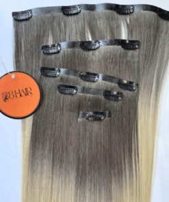 Straight Seamless Clip in Hair Extensions #AB Color