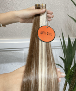 Straight Stitched Tape in Hair Extensions Scandivanian Color