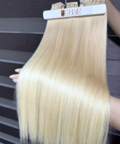 Straight Tape in Hair Extensions Platinum Blonde #60 Color