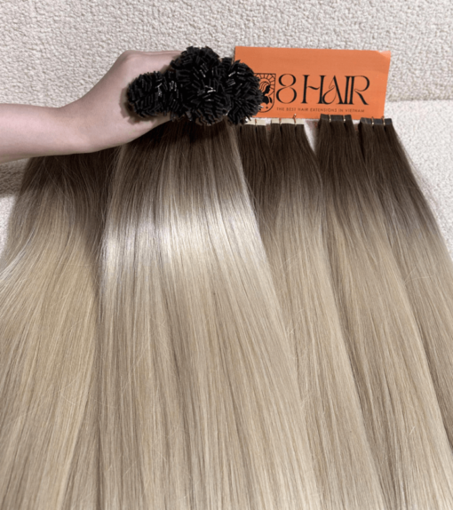 Straight Flat Tip Hair Extensions SB Color