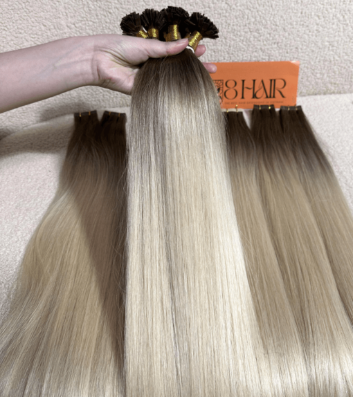 Straight Flat Tip Hair Extensions SB Color