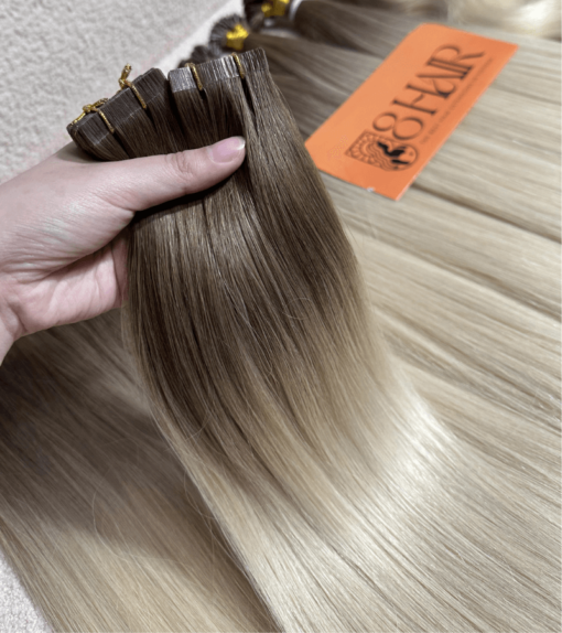 Straight Tape in Hair Extensions SB Color