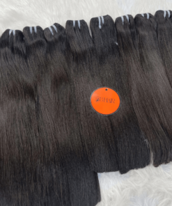 Remy Bone Straight Hair Bundles Natural Black Color