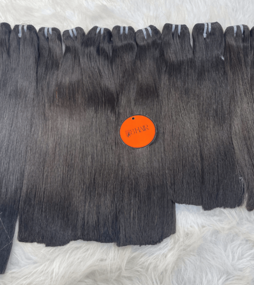 Remy Bone Straight Hair Bundles Natural Black Color