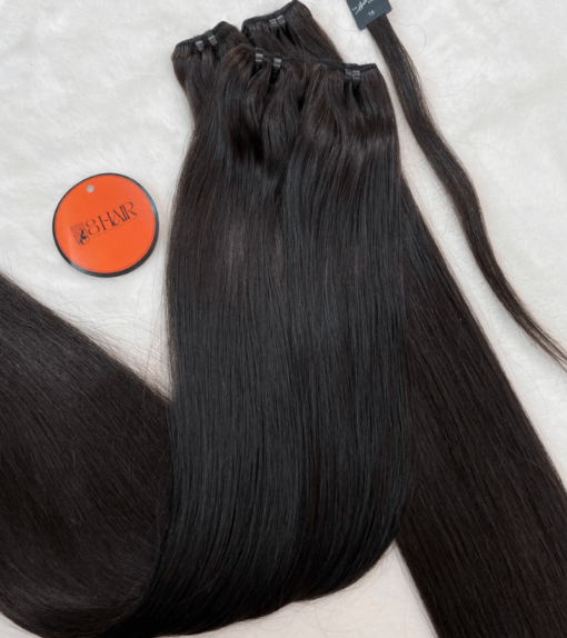 Raw Straight Hair Bundles #1B Color