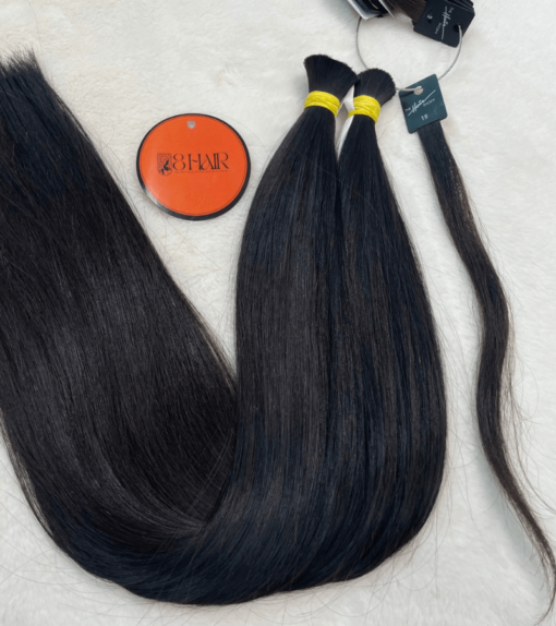 Straight Bulk Hair Extensions #1B Color