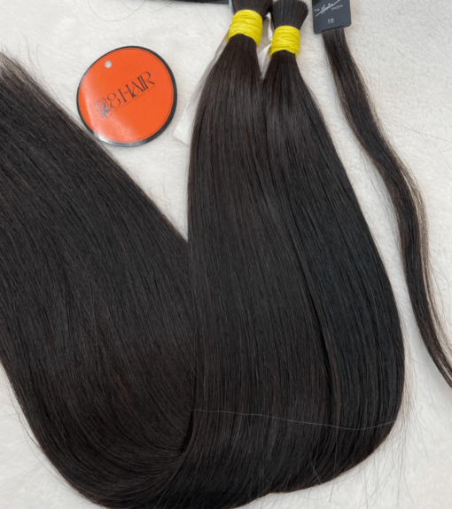 Straight Bulk Hair Extensions #1B Color