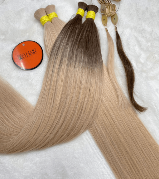 Straight Bulk Hair Extensions #24/4 Color