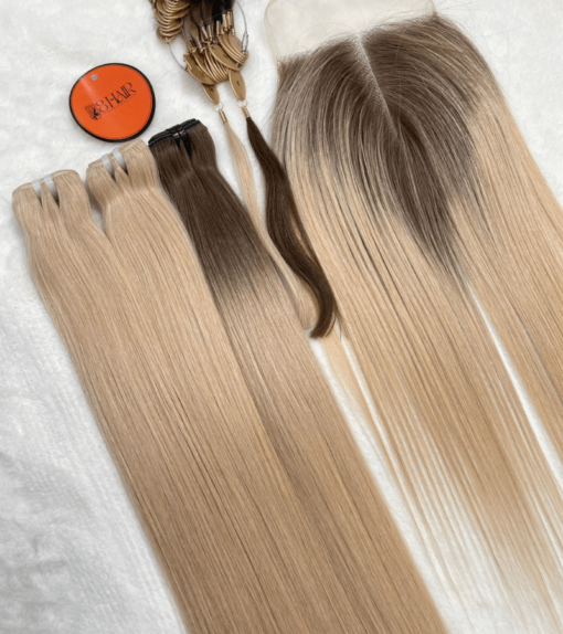 Raw Straight Hair Bundles #4 #24 Color