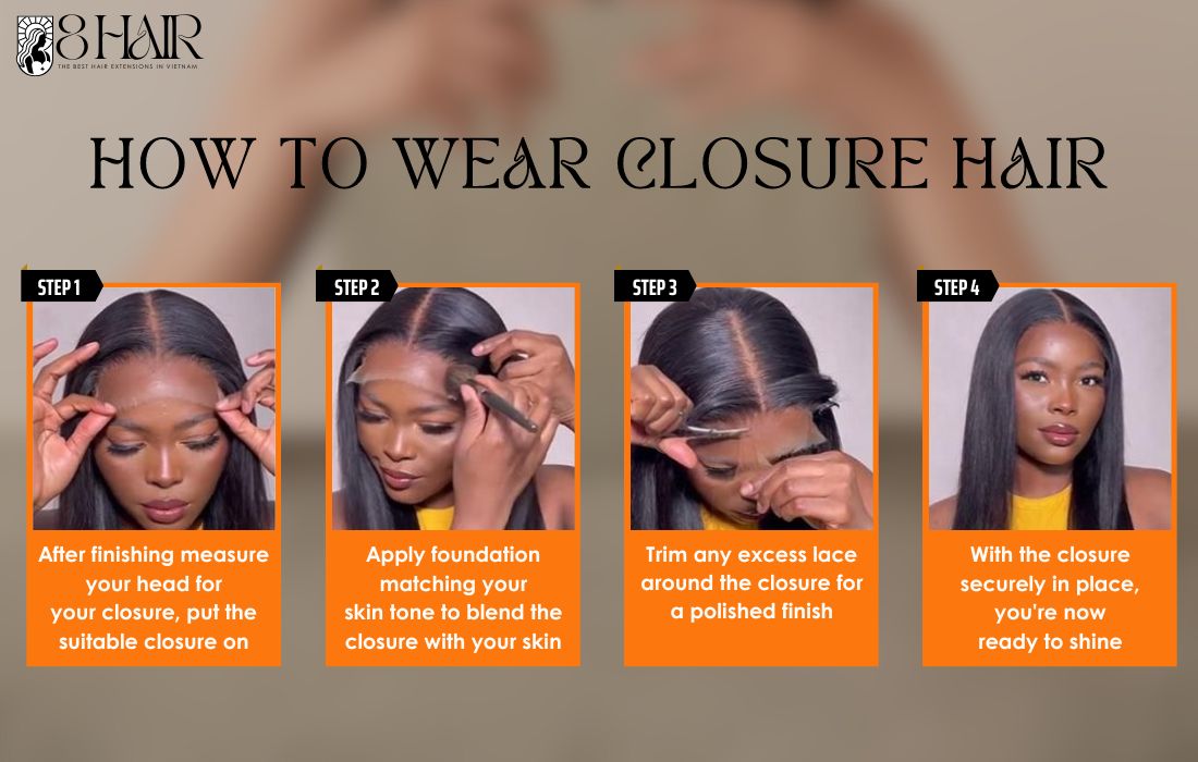 how to wear closure hair